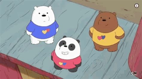 Playful GIF of We Bare Bears Animation .